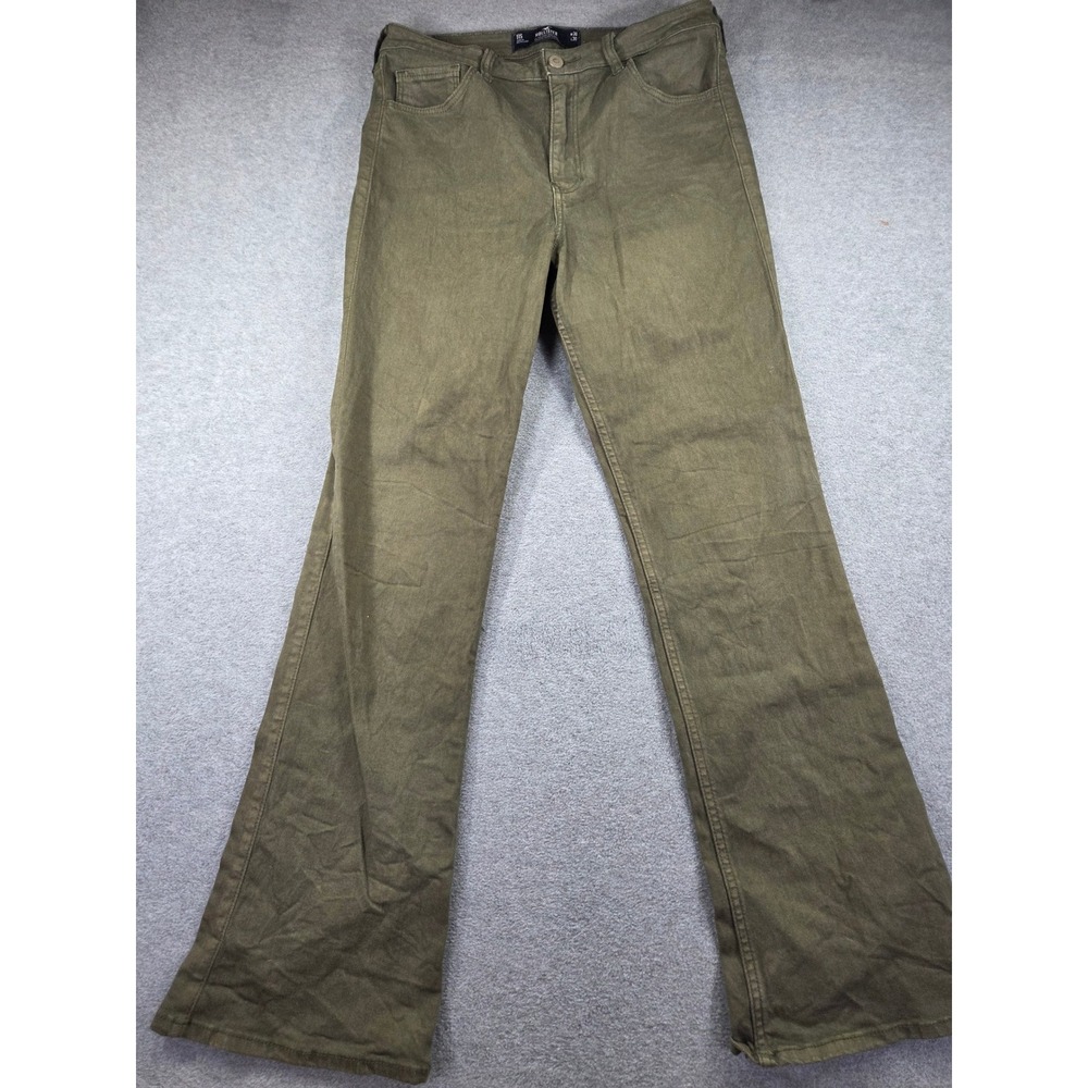 Hollister Womens Ultra High-Rise Boot Jeans 11S W30 L30 Olive Green Earthy